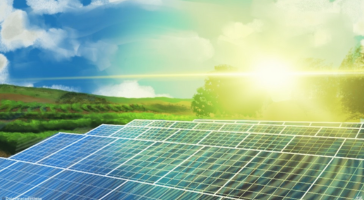 Solar Panels installed in a field